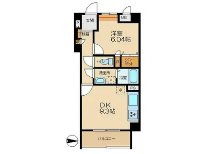 ロワール(1LDK/4階)の間取り写真