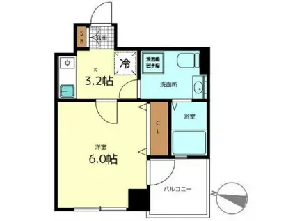 シェーンブルン(1K/7階)の間取り写真