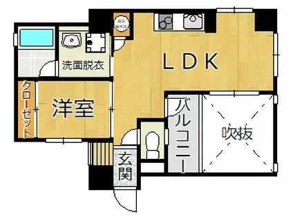 LAULEAラウレア(1LDK/5階)の間取り写真