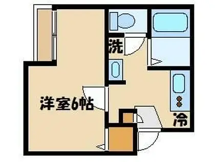 レガーロ七里(1K/1階)の間取り写真