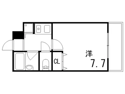 シェレナ六甲(1K/3階)の間取り写真