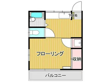 パステルコート(ワンルーム/1階)の間取り写真