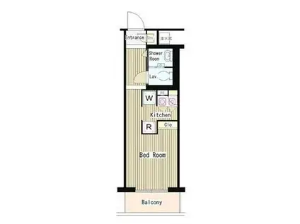 ラフィーヌ芝公園(ワンルーム/4階)の間取り写真