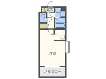 WAKO大手門(1K/4階)の間取り写真