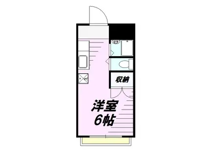 澤田ビルB(ワンルーム/2階)の間取り写真