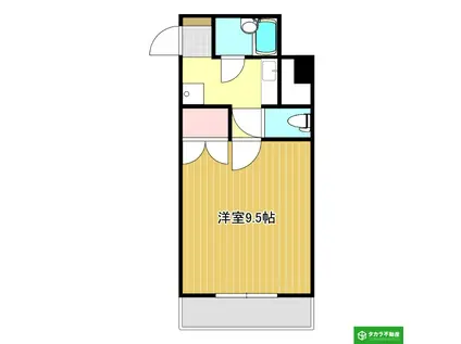 ウイング寿(1K/9階)の間取り写真