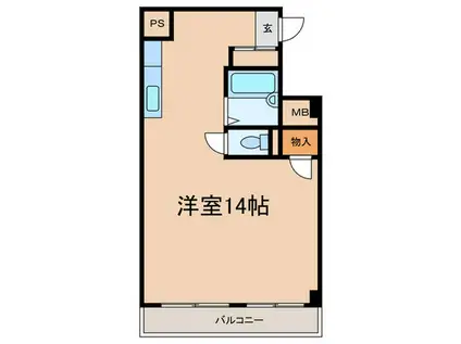 サンロイヤル柴島II(ワンルーム/2階)の間取り写真