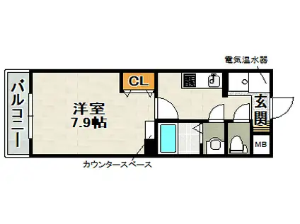 エルピスN4(1K/3階)の間取り写真