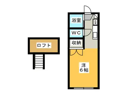 メゾンパークサイド(1K/1階)の間取り写真