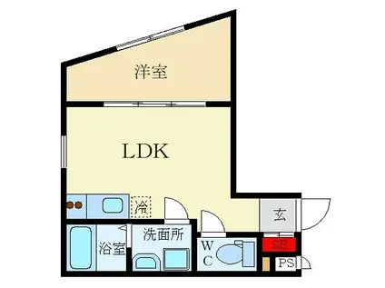 FLOWER GARDEN NEYAGAWA(1LDK/2階)の間取り写真