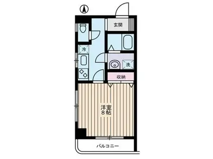 プルミエール清洲(1K/5階)の間取り写真