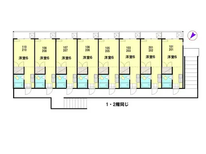 ゴールドハイム(ワンルーム/1階)の間取り写真