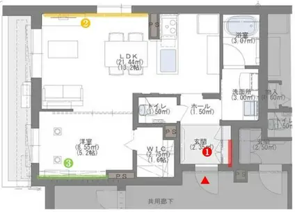 ACERO GARDEN(1LDK/2階)の間取り写真