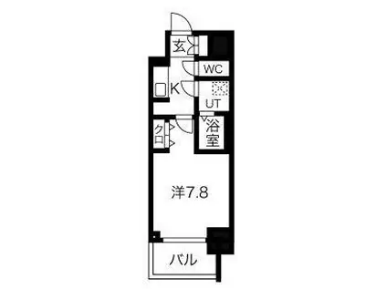 CREST TAPP新栄(1K/10階)の間取り写真