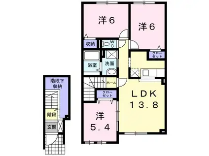 ソネット(3LDK/2階)の間取り写真