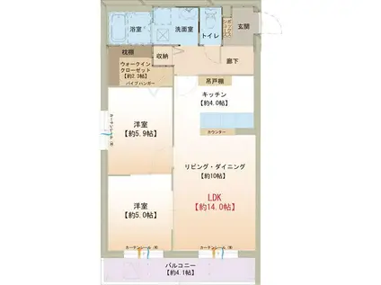 MAISON DE OLIVE(2LDK/3階)の間取り写真