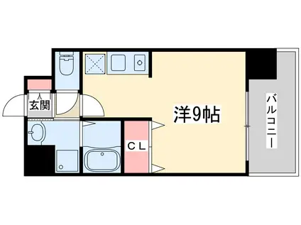 CONFORESPA新大阪(ワンルーム/9階)の間取り写真