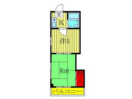 プレステージI(2K/2階)の間取り写真