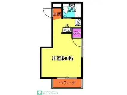 トワエモア熊谷STATION(ワンルーム/4階)の間取り写真