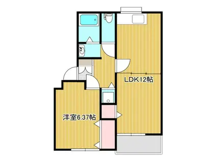 エステートパレス(1LDK/2階)の間取り写真