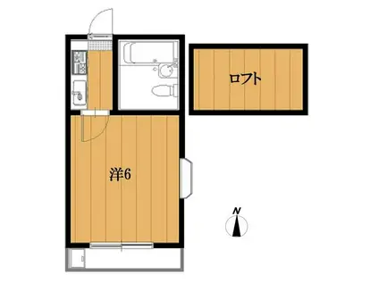 エクセレント谷津(1K/1階)の間取り写真