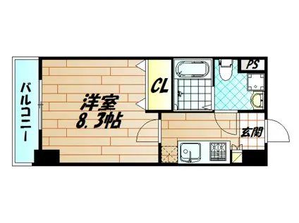 NO.71オリエントトラストタワー(1K/13階)の間取り写真