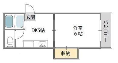 ニュー豊里マンション(1DK/3階)の間取り写真