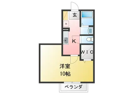 サウスワイドプレイス(1K/1階)の間取り写真