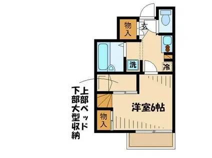 レオパレス芦花公園II(1K/1階)の間取り写真