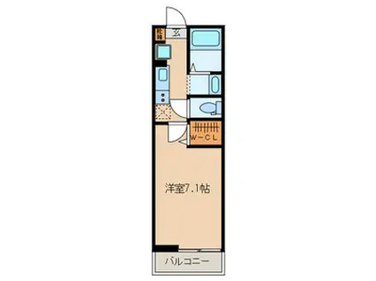 GREIGE(1K/1階)の間取り写真