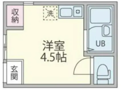 レジデンス高田馬場(ワンルーム/1階)の間取り写真