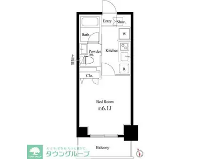 COURT BLANCHE(1K/2階)の間取り写真