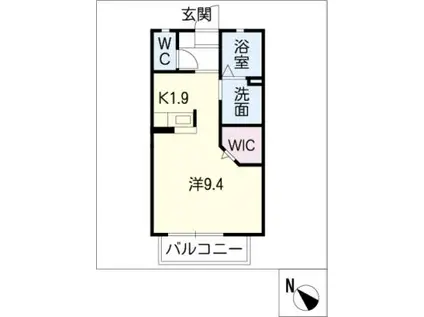 L・SQUARE(ワンルーム/1階)の間取り写真