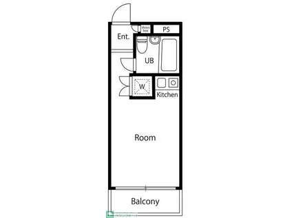 サンライク東寺尾(ワンルーム/2階)の間取り写真