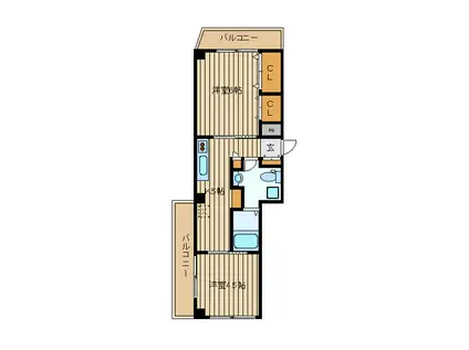 シティイン田無ツー(2K/3階)の間取り写真