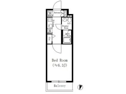 アーバネックス新井薬師(1K/1階)の間取り写真