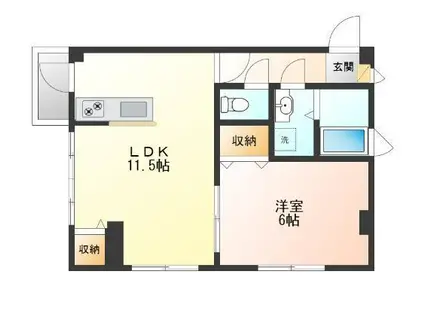 プリンセスA(1LDK/3階)の間取り写真