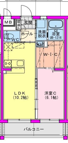 LUKE GARDEN(1LDK/1階)の間取り写真