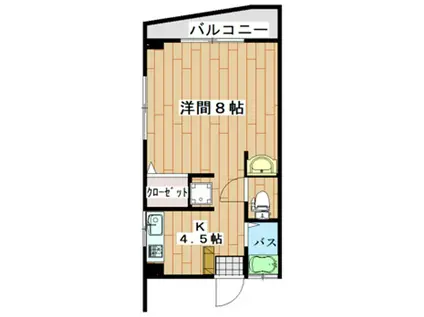 池之上レジデンス(1K/3階)の間取り写真