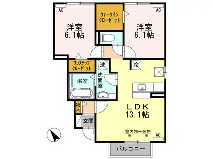 CEREZO(2LDK/1階)の間取り写真