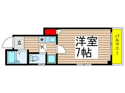 クリンハイツ(1K/3階)の間取り写真