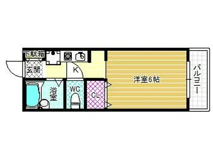 スワンヒルズソフィア(1K/2階)の間取り写真