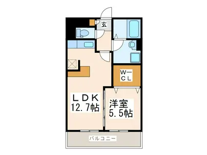 サニーハウス弐番館(1LDK/3階)の間取り写真