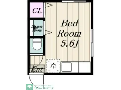 ハイツ横山(ワンルーム/2階)の間取り写真