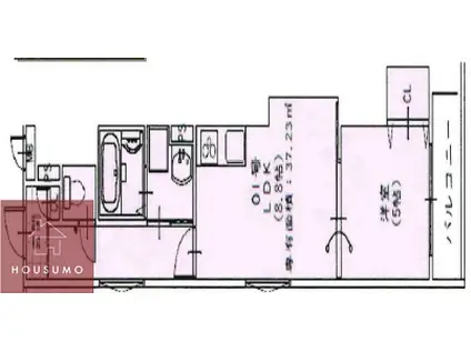 クリエオーレ蛍池III(1LDK/2階)の間取り写真