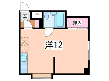 コーポ村山(ワンルーム/2階)の間取り写真