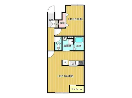  ネクストステージ(1LDK/1階)の間取り写真