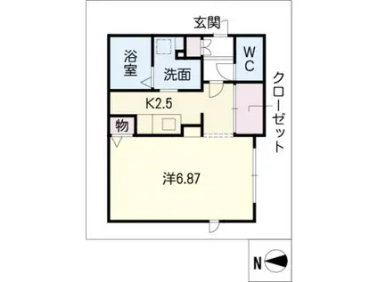 SITIO GIFU MOTOMACHI(1K/4階)の間取り写真