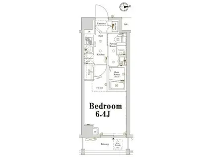 アクサス大塚(1K/4階)の間取り写真
