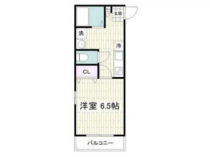 ZELZA(1K/2階)の間取り写真